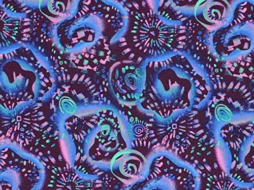 Kumaş Seçimi-Renk Çılgınlığı Koleksiyonu-Avluya Göre Kesilmiş Birinci Sınıf Kumaş (Deniz Mavisi Çiçekler)