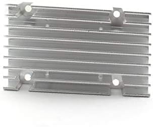 X-DREE 84mm x 50mm x 17mm dikdörtgen alüminyum profil-e soğutucu ısı dağılımı soğutma Fin gümüş ton(84mm x 50mm x