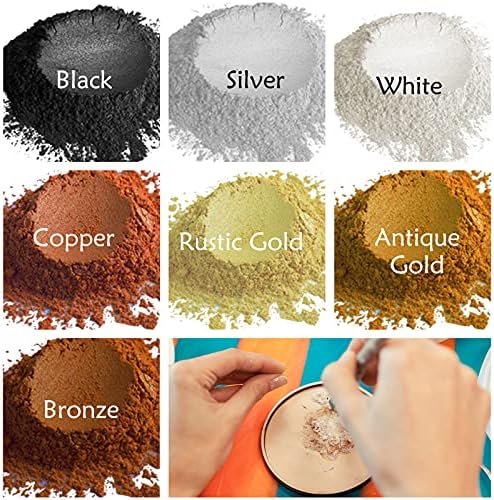Epoksi Reçine için Metalik Pigment Tozu, Bakır / Gümüş / Altın Metalik Toz ve Siyah / inci Beyazı Mika Tozu, Kintsugi