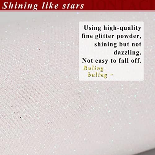 Beyaz Glitter Tül Rolls 6 İnç 50 Metre Sparkle Kumaş Şerit DIY Tutu Etek Dikiş Yay Düğün Süslemeleri Zanaat Malzemeleri