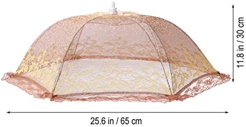1 ADET Gıda Koruma Çadırı Taşınabilir Şemsiye Ev Dantel yemek örtüsü BARBEKÜ için Sinekler ve Uzak Tutmak (Rastgele