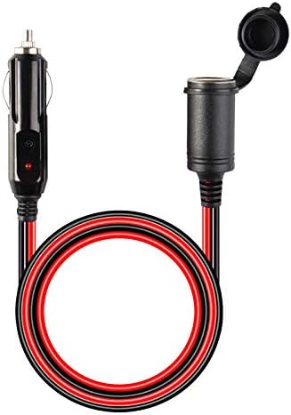 Çakmak Uzatma Kablosu, 12 V/120 W/15A, Araba Uzatma Kablosu ile Uyumlu hava kompresör pompası ve Lastik Şişirme