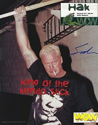 Sandman İmzalı 8. 5x11 Güreş Dünyası Dergisi Fotoğraf WCW Hadrcore Hak WWE ECW İmzalı Güreş Çeşitli Eşyalar