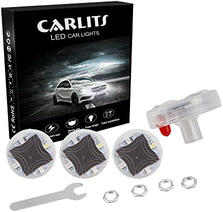 CARLITS araba lastik tekerlek ışıkları, 4 adet araba tekerlek lastik hava valfi, hareket sensörleri ile Hub lamba