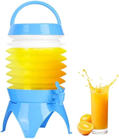 Fippkargo 2 Galon (7,5 L) İçecek Dispenseri, Açık Hava Partisi için Tıkaçlı Meyve Suyu içecek Dispenseri (Mavi)