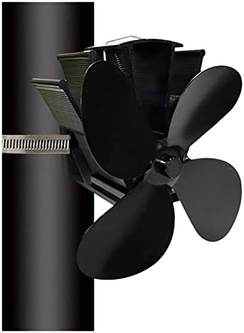 LYNLYN Hiçbir Mıknatıs Duvar Asılı Şömine Fan Düşük Gürültü 4-Termodinamik Soba Fanı ahşap kütük Brülör Şömine (Renk: