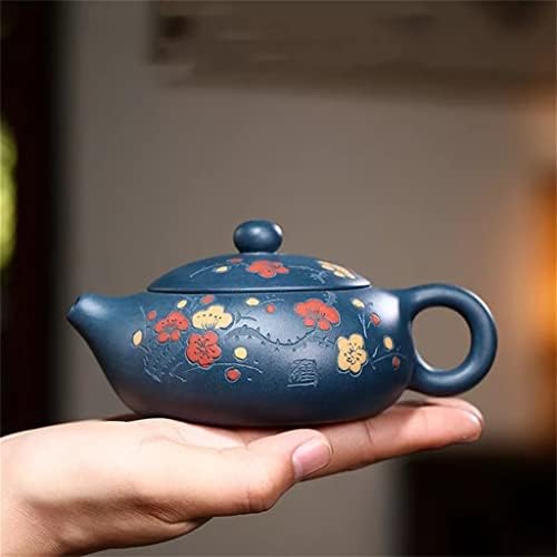 Kalın 160 ml mor kil saksı erik saksı çay seti ev dekorasyon öğleden sonra çay seti pot (Renk : Bir, Boyutu: 160 ml)