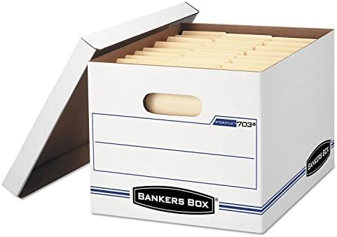 Bankacılar Kutusu 5703604 Stor/Dosya Saklama Kutusu, Mektup/Yasal, Kaldırma Kapağı, Beyaz, 6/Paket
