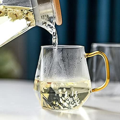 Bddalpke Demlik Fincan Sürahi W / Kolu ısıya Dayanıklı su sürahisi Kahve Suyu için Buzlu Çay, Benzersiz Tasarım (320ml