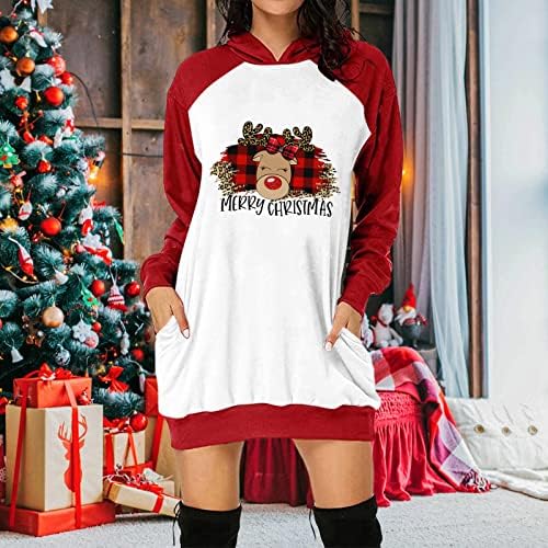 Kadınlar için noel Elbiseler Ekose Ekip Boyun Noel Ağacı rahat elbise Bodycon Yüksek Bel Kokteyl Gece Parti Elbise