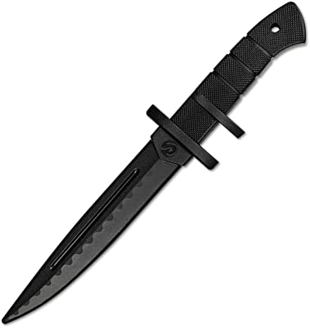 BladesUSA - 3201 - Dövüş Sanatları Kauçuk Eğitim Bıçağı – Eğitim Ekipmanı-Genel Olarak 12,25 inç, Sivri Uçlu Siyah