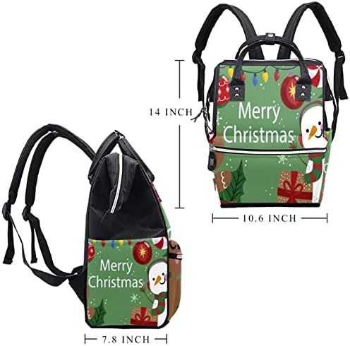Sevimli Merry Christmas Kardan Adam bebek bezi çantası Sırt Çantası Bebek Bezi Değiştirme Çantaları Çok Fonksiyonlu