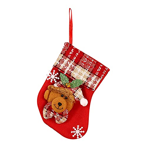 Noel Çorap hediye çantası Kolye Küçük Sevimli çocuk Şeker Torbaları Karikatür Desen Çorap hediye keseleri Noel Ağacı