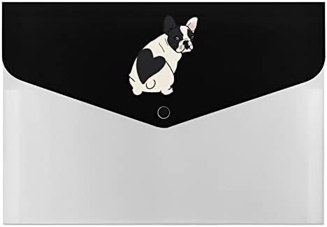 Frenchie Bulldog Akordeon dosya düzenleyici 6 Cep Genişleyen Dosya Klasörü Dosya Klasörü Ev Ofis için