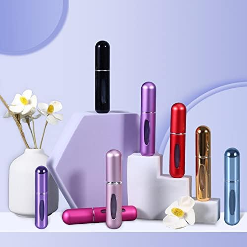 UMETASS Parfüm Atomizör Şişe Taşınabilir Dolum Şişe 0.2 oz Parfüm Sprey Boş Pompa Şişe Narin Sprey Seyahat 5-Pack
