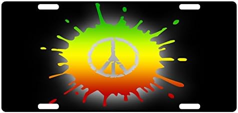 Hızlı Servis Tasarımları Rasta Bayrağı Renkleri Özel Plaka Rastafarian Amblemi Barış Sürüm II