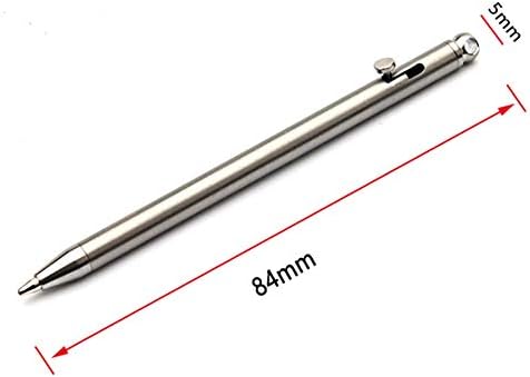 LıulıngWSH Mini Titanyum Kalem, Taşınabilir EDC Gadget Açık Ekipmanları Kişilik Yaratıcı İmza Kalem Mini EDC Kalem