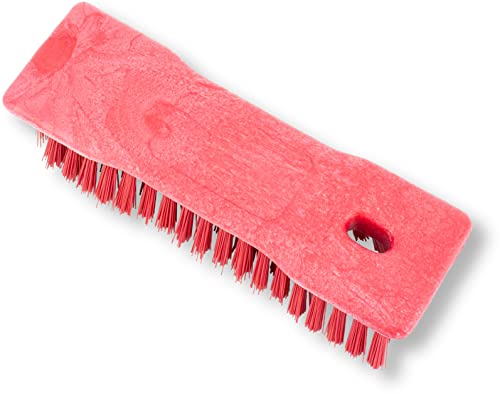 SPARTA 42024EC05 Comfort Grip Plastik tahta Fırçası, Temizlik için El Fırçası, 8 İnç, Kırmızı