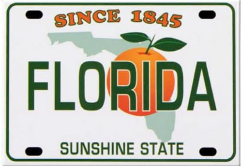 Dünya Tarafından Shotglass Florida Plaka Buzdolabı koleksiyoncu Hatıra Mıknatıs Klasik Tasarım 2.5 X 3.5