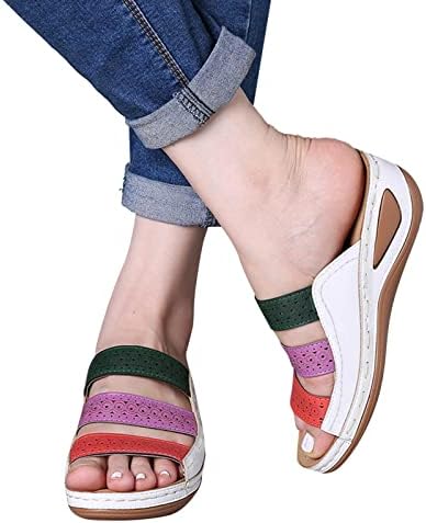 Kingtowag Açık Ayakkabı Sandalet Thicksoled Rahat Eğlence Nefes Moda kadın kadın Sandalet Boyutu 10 Geniş Kemer Desteği