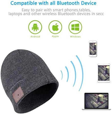 BearsFire Bluetooth Bere Şapka ile Dokunmatik Ekran Eldiven, kablosuz Kulaklık Müzik Şapka Kap Kış Yumuşak Sıcak Örme