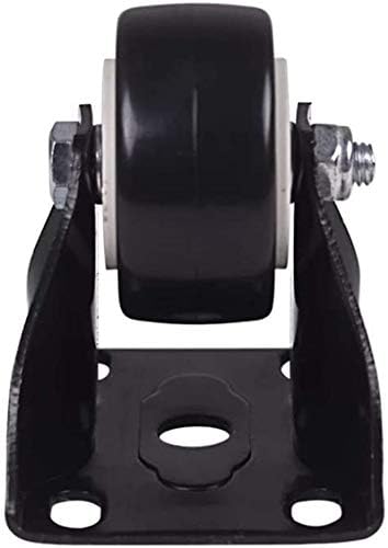 XZGDEN Üstün 4 ADET 50MM Mobilya Plaka Silindirleri Lastik Tekerlek Sabit NonSwivel Üst Plaka Silindirleri