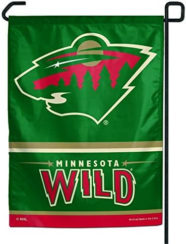 NHL Minnesota Vahşi 12x18 Bahçe Tarzı 2 Taraflı Bayrak, Takım Rengi, Bir Boyut