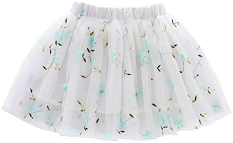 2-14Y kızın Tutu Etek Katmanlı Tül Prenses Bale Elbise Kabarık Tutuş Sevimli Parti Dans Nakış Mini Etekler