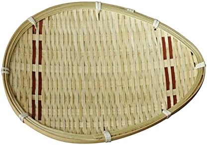 ALİVEE yiyecek tepsisi El Yapımı Örgü Bambu Elek Sal Yuvarlak Dekoratif Meyve Ekmek Sepeti Mutfak Depolama Tepsisi