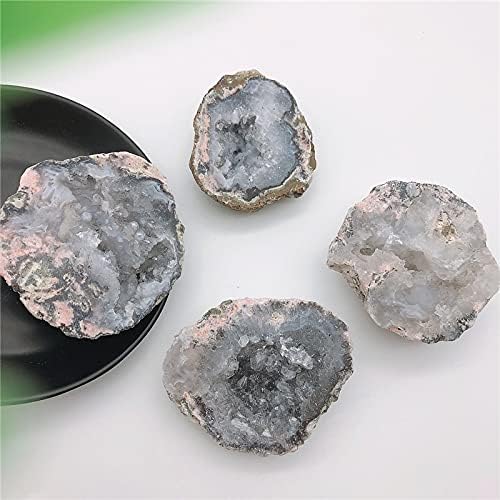 SHITOU2231 1 ADET Doğal Pembe Akik Geode Kesme Kristal Küme Şifa enerji taşı Reiki Kaya mineral örneği DIY Ev Dekorasyon