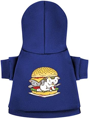 Hamburger Kedi Tek Parça Köpek Kostüm Pet Takım Elbise Şapka ile evcil hayvan aksesuarları Köpek ve Kedi için XL