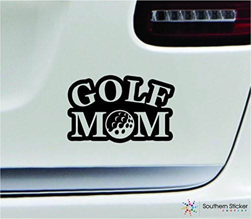 Golf Anne Sembolü 3.9x6. 6 Siyah Spor Kulüpleri Topu Amerika Birleşik Devletleri Renkli Etiket Devlet Çıkartması Vinil