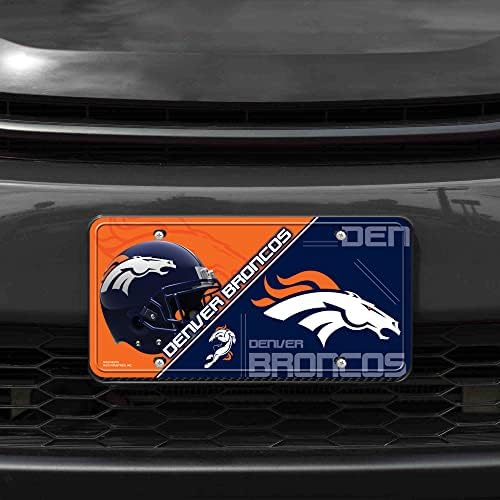 Rıco Endüstrileri NFL Denver Broncos Unisex Denver Broncos Plaka Metaldenver Broncos Plaka Metal, Takım Rengi, Bir