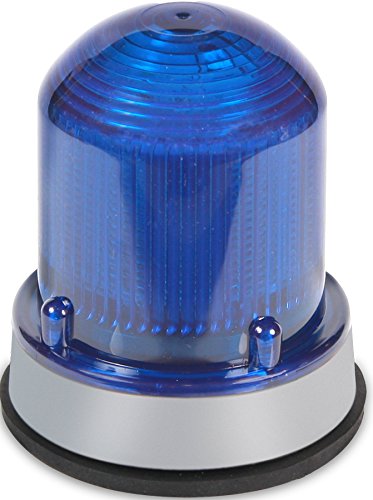 Edwards Signaling 125XBRMB24D Xtra-Brite LED Çok Modlu İşaret, Sabit Açık / Yanıp Sönen, 24V DC, Gri Taban, Mavi