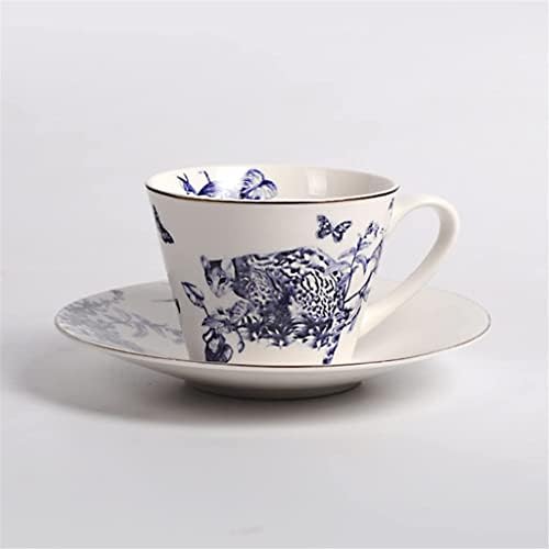 Ofis demlik çaydanlık seti Mavi Desen kahve Fincan tabağı demlik çay seti öğleden sonra çay çaydanlıklar (Renk: A,