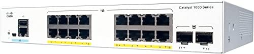 Cisco Catalyst 1000-16T-E-2G-L Ağ Anahtarı, 16 Gigabit Ethernet (GbE) Bağlantı Noktası, iki adet 1 G SFP Uplink Bağlantı