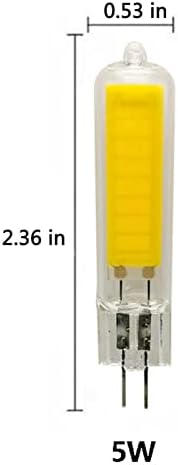 Xianfei 6-Pack G4 Led ampuller, G4 Bi-pin taban lambaları Ac/dc 12v,5w (50w eşdeğer), 500 Lümen, Kısılabilir, Ev Aydınlatma