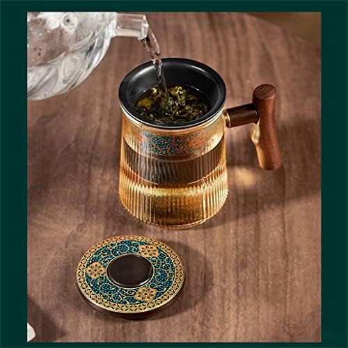 ZHUHW çay bardağı Çay Su Ayırma Fincan Seramik kapaklı cam kupa çay bardağı Ofis Ev Kupa